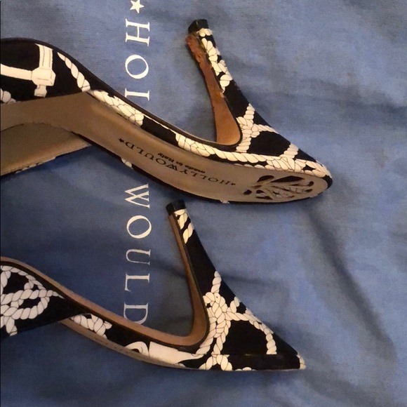 Hollywould black and white peep toe pumps - Picture 8 of 8